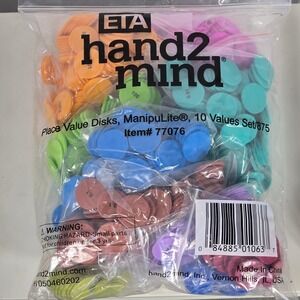 ETA hand2mind ManipuLite Place Value Disks 10 Values Set 875 Count 77076 NEW